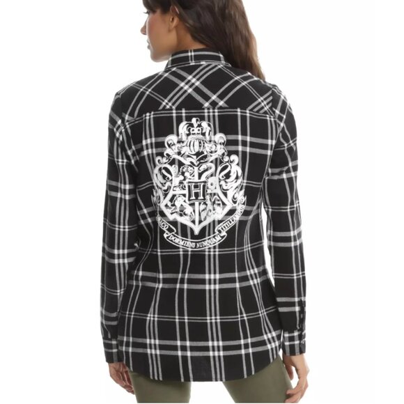 Hot Topic Harry Potter Plaid Flannel Button Up Plus Size 0X - Picture 1 of 5
